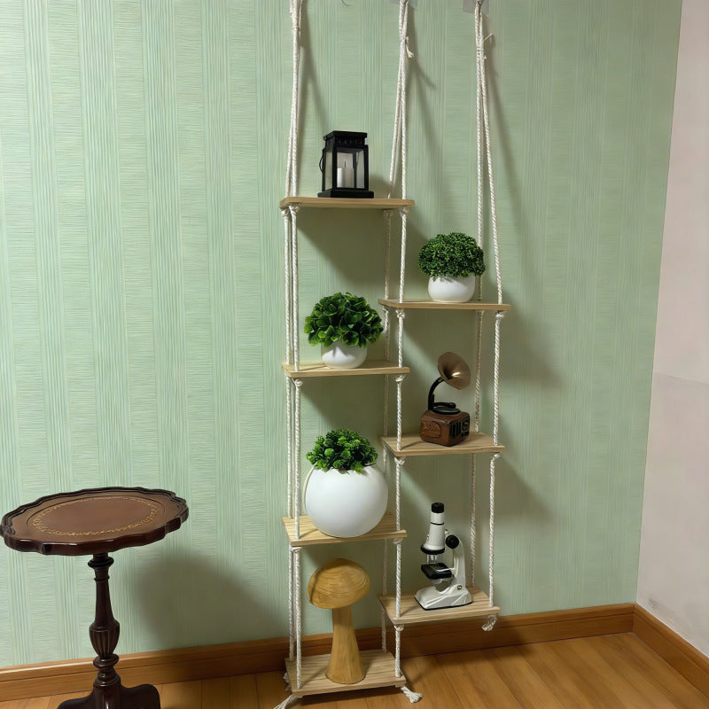 Bohemian Hand-Woven Hanging Shelves