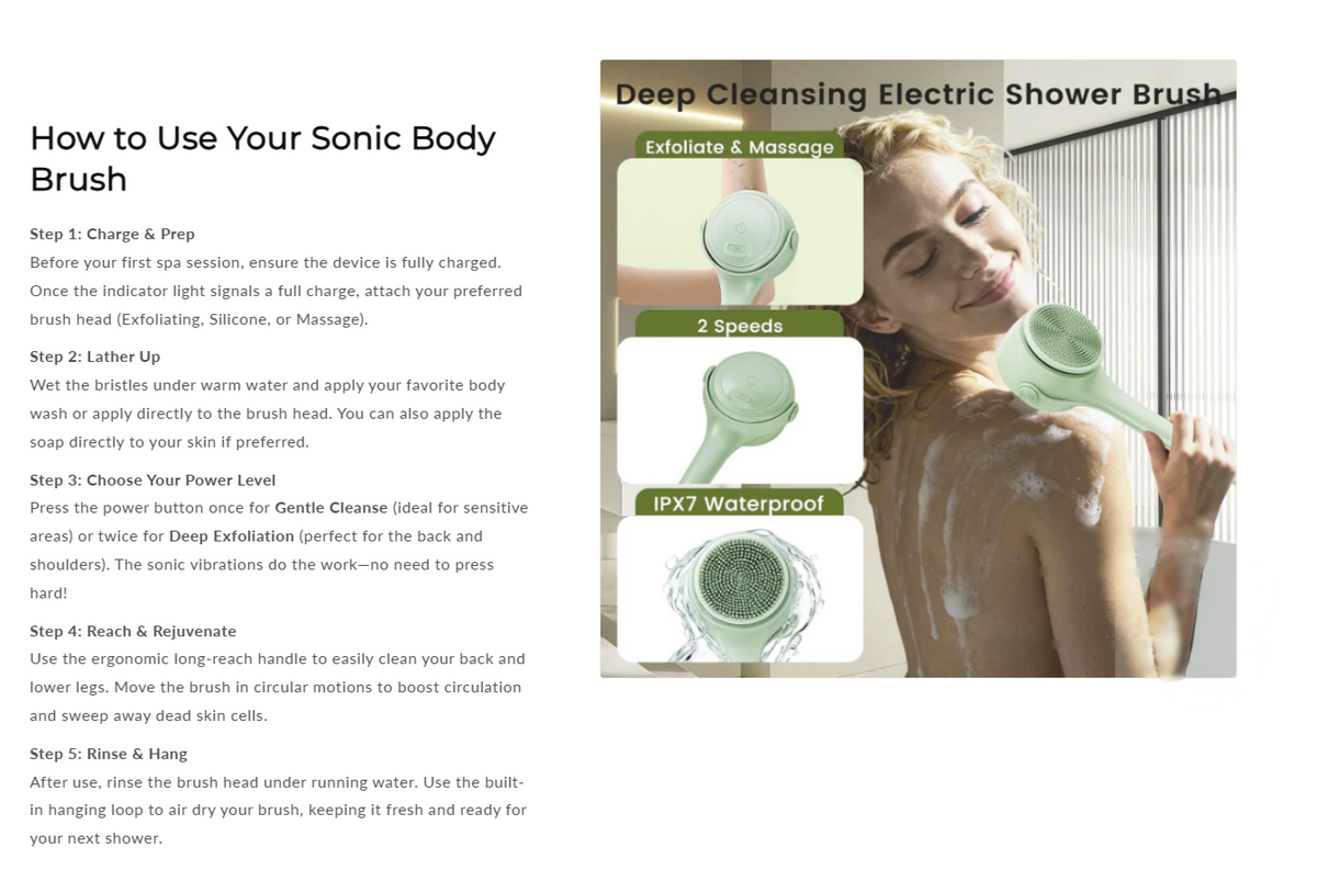 Double Handled Exfoliating Brush