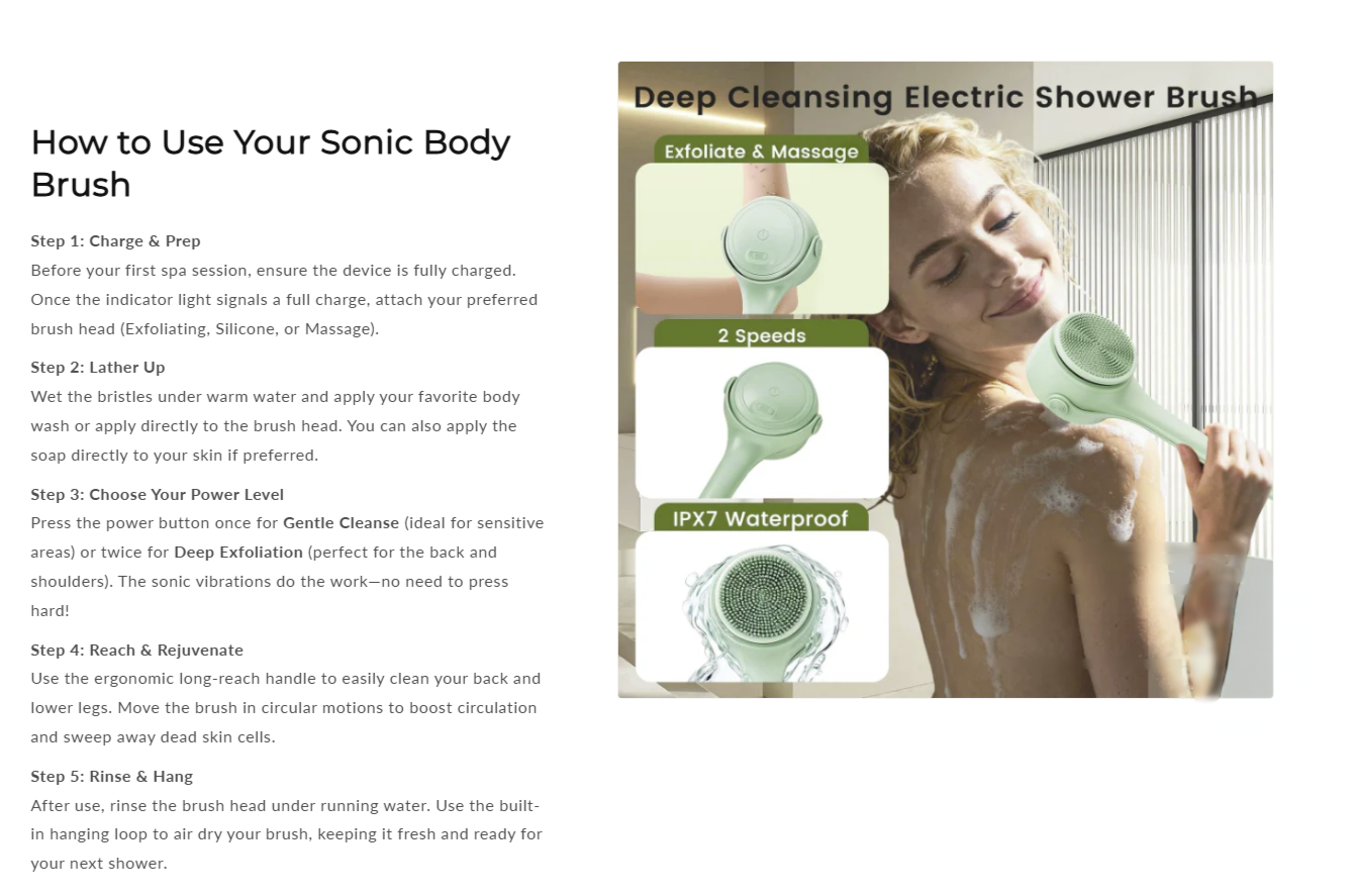 Double Handled Exfoliating Brush