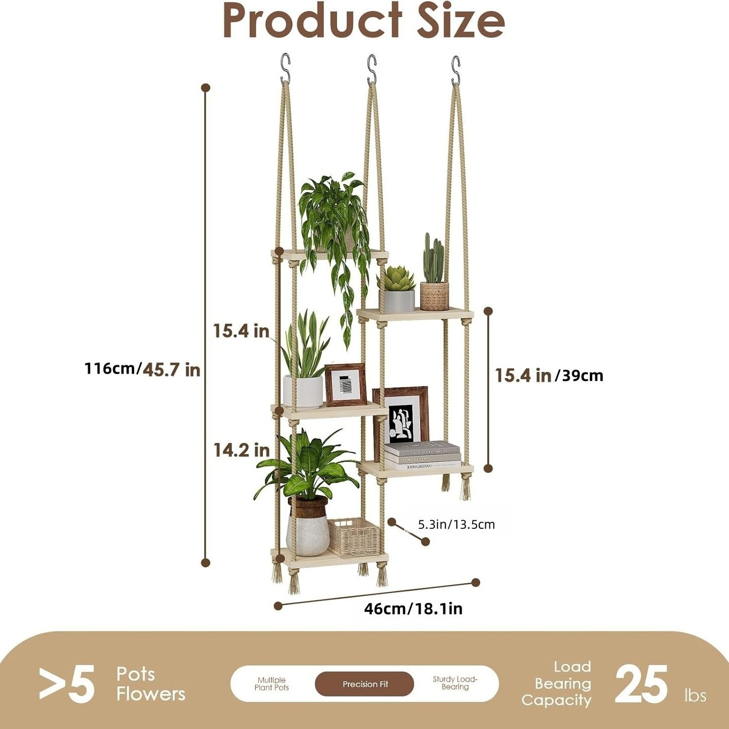 Bohemian Hand-Woven Hanging Shelves
