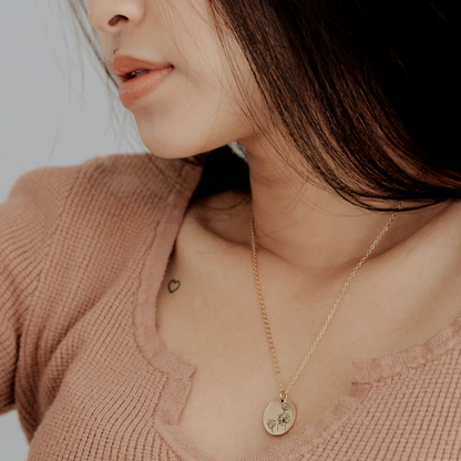 Personalized Birth Flower Necklace