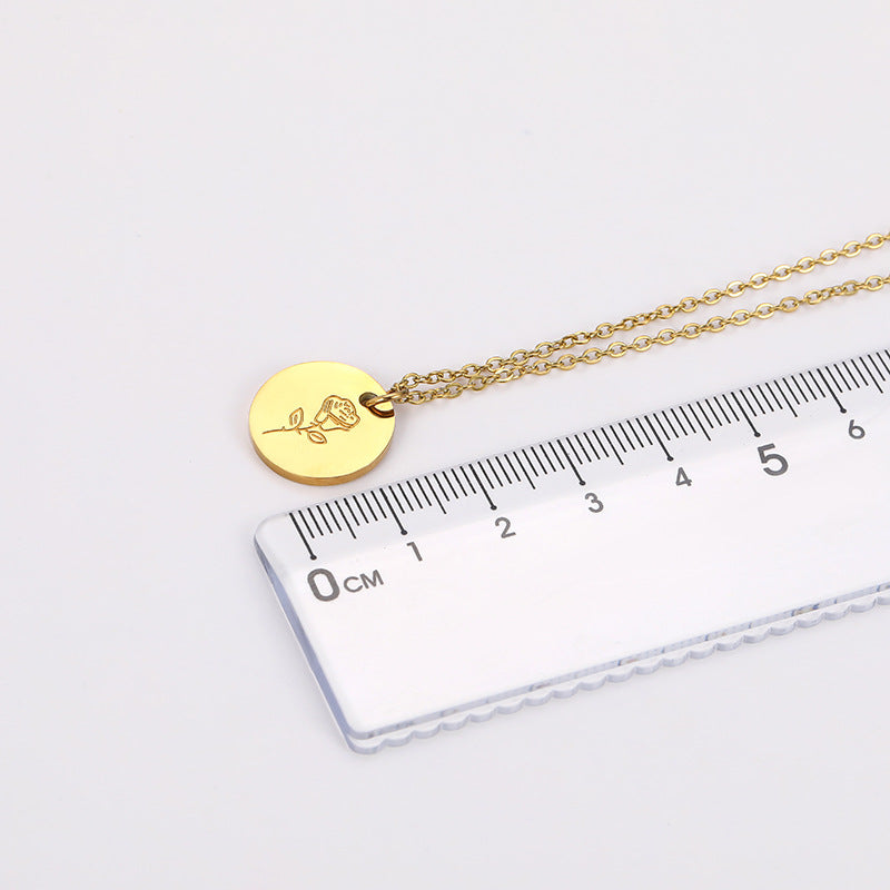 Floral Titanium Steel Necklace