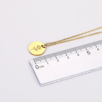 Floral Titanium Steel Necklace