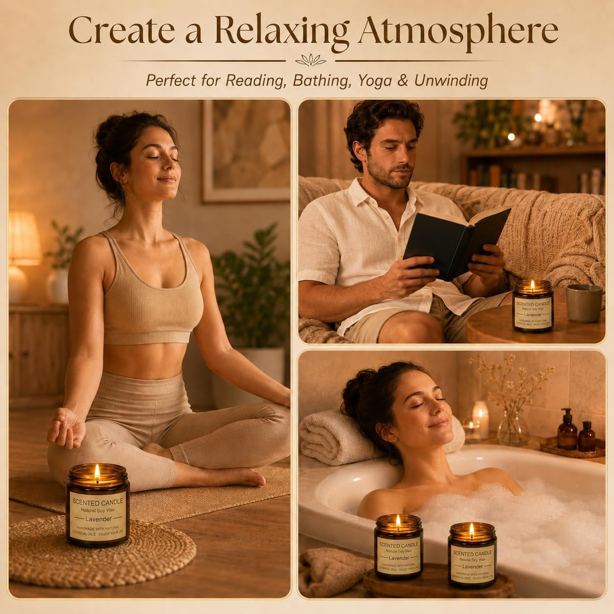 8 Pack Scented Candles, Natural Soy Wax with Elegant Packaging - Reassuring Gifts for Women and Men, Suitable for Valentine'S Day, Mother'S Day and Christmas