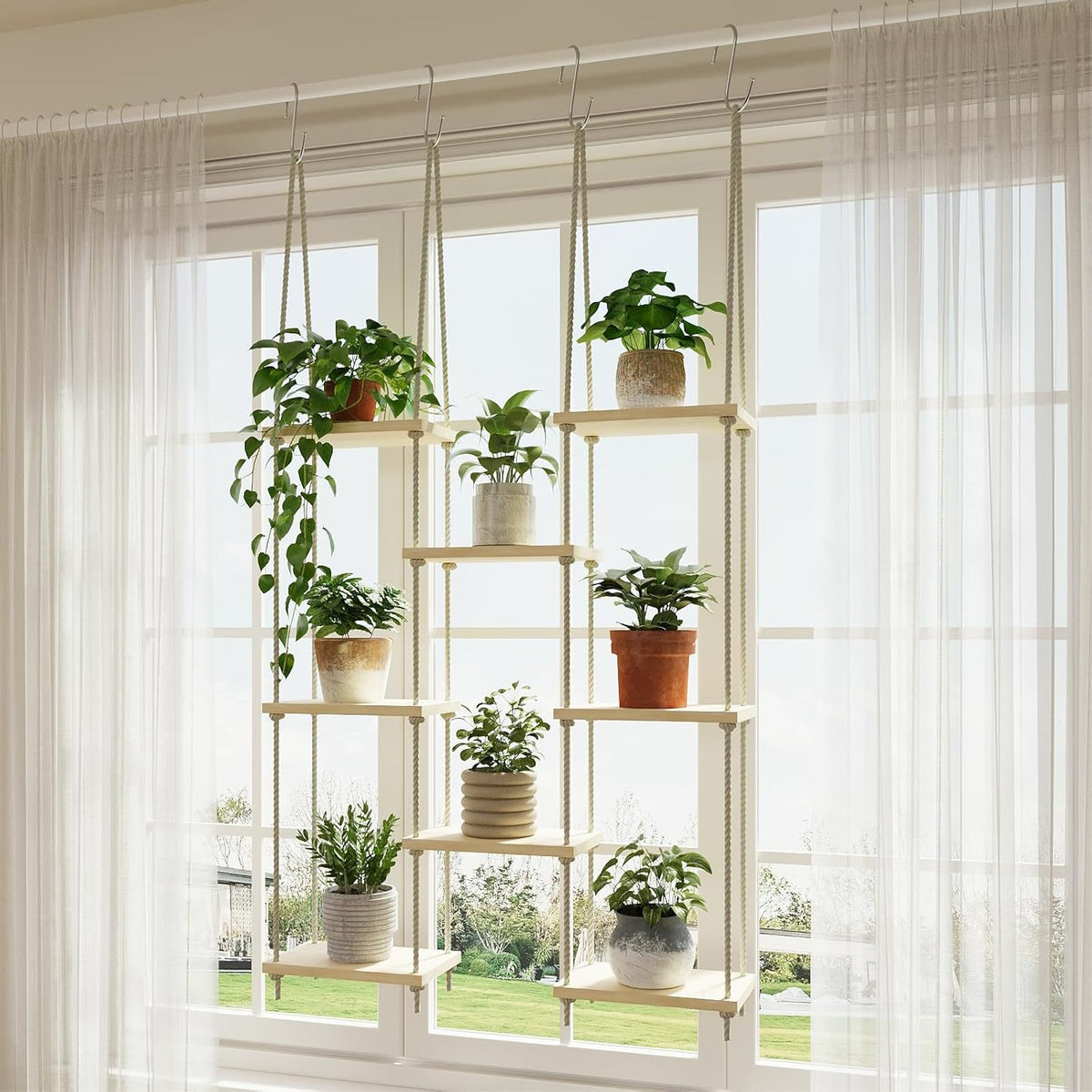 Bohemian Hand-Woven Hanging Shelves