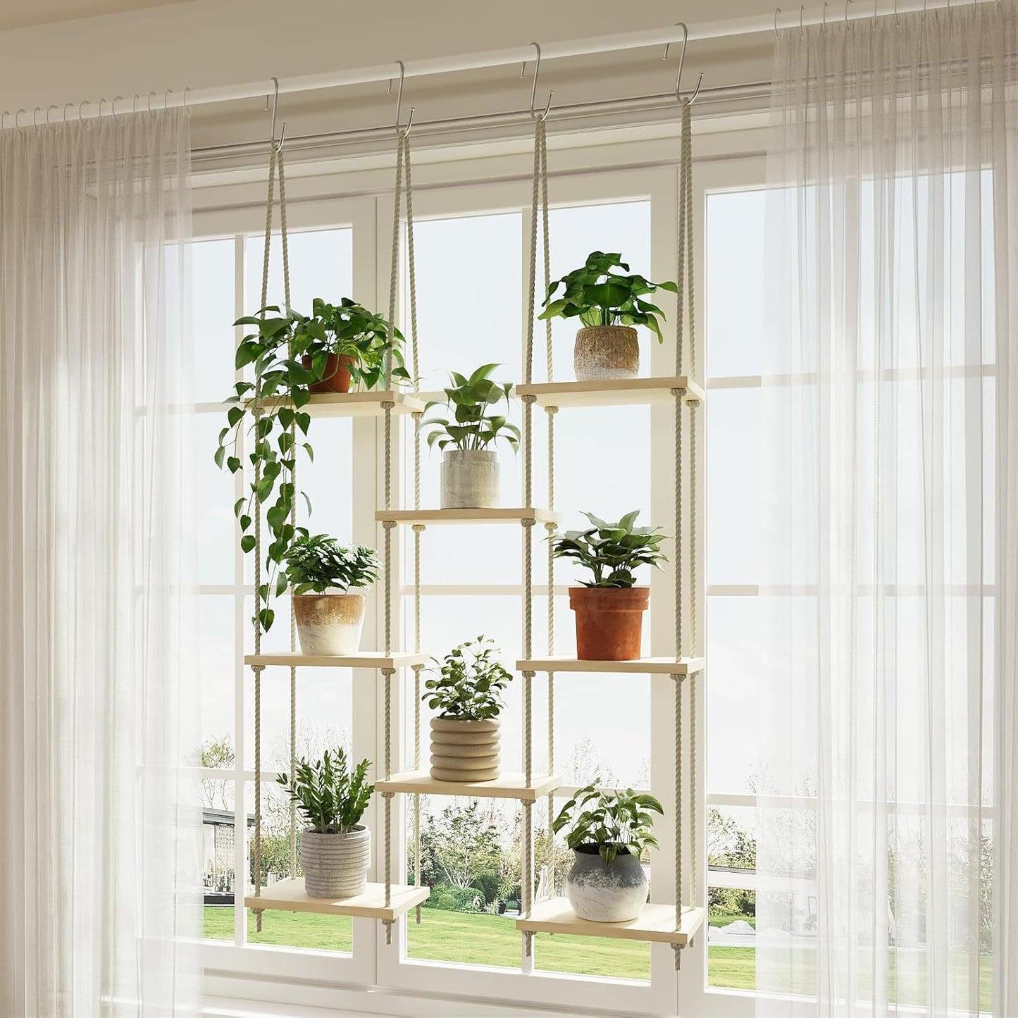 Bohemian Hand-Woven Hanging Shelves